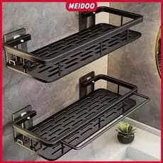 SUPORTE DE METAL RETANGULAR MULTIUSO PARA BANHEIRO