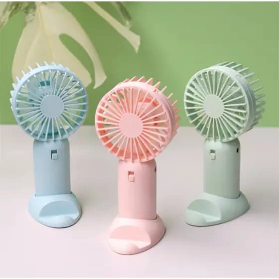 Mini Ventilador De Mão Portátil Recarregável Usb com suporte Para Escritório