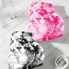 Kit 2 Shorts Femininos Academia Fitness Yoga Levanta Bumbum Cintura Alta Estampado