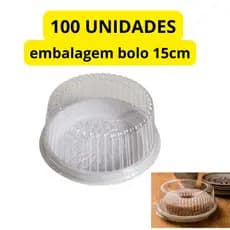 embalagem plástica descartável bolo redondo baby 15cm bipack Bp-35 alta com 100 Unidades