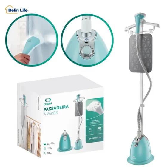 Passadeira a Vapor Vertical Vaporizador de Roupas Portátil 1,4L Profissional 110V/220V 1300W/1800W