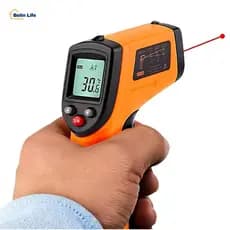 Termômetro Infravermelho Digital Laser 550 Graus Culinário Industrial Luatek LWJ-330 Com Pilha