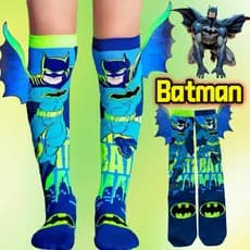 Meias Infantil 3D Batman De Alta Qualidade Meias Cano Alto Infantil Maluca Divertida Personagens