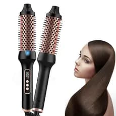 Escova Térmica 3 em 1 Alisadora e Modeladora de Cachos 38mm Bivolt com Íons 120-200°C