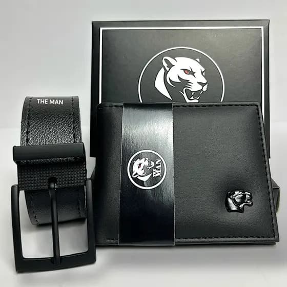 Kit 10 Cinto Masculino + Carteira Masculina THE MAN.