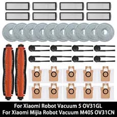 (Modelo compatível) Para Xiaomi Robô Aspirador 5 OV31GL/Mijia M40S , Acessório De Pó , Escova Principal/Lateral  Filtro
