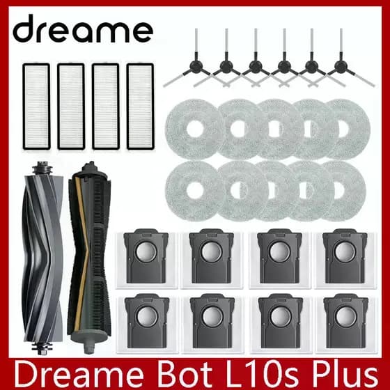Dreame Bot L10s Plus RLL42SD Robô Vácuo Peças De Reposição Consumíveis Escova Lateral Principal Filtro Hepa Mop Pano Sac