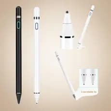 Caneta Stylus Pen Touch Ponta Fina Preta e Branca - FSH 123