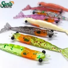 Isca Camarão Soft Profissional 6-8cm / Kit até 20un / Muito Pegareira