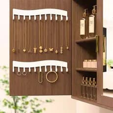 Kit 2 Porta Colar Bijuterias Brinco Organizador Armario Parede Sem Furo Cabide De Joias Pendurador