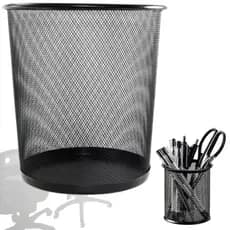 10 Kits Escritório Organizador Porta Caneta Lixeira de Metal Home Office