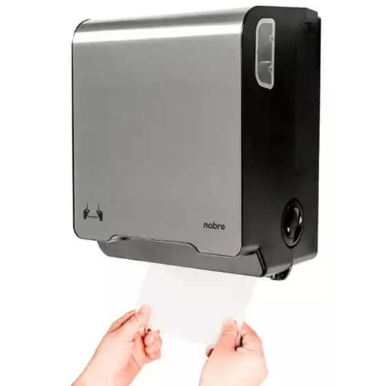 Dispenser Papel Toalha Bobina Autocortante Mecânico Automatico 200Mts