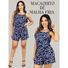 Macacão Feminino Macaquinho Soltinho de Malha Fria Macaquito