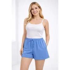 Short Feminino Duna Básico Cintura Alta com Elástico e Cordão – Confortável, Casual, Moda Verão