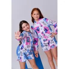 Conjunto Stitch infantil menina bomber- casaco corta vento stitich- casaco menina com zíper- conjunto menina blogueira