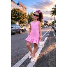 vestido Balonê | Vestido Infantil com Pérolas Menina | Vestido Infantil Elegante Festa Aniversário Moda Infantil