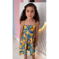 Vestido Infantil Estampado | Vestido Verão Menina Leve e Confortável | vestido para passeio