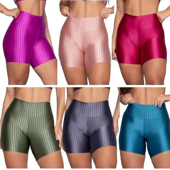 Kit 6 Shorts Legging 3d Fitness Ideal Para Academia