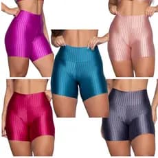 Kit 5 Shorts Legging  3d fitness Modeladora Ideal Para Academia e Ginastica