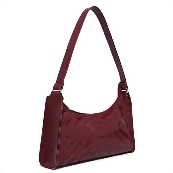 Bolsa Baguete Feminina Brilhante de Ombro Estilosa