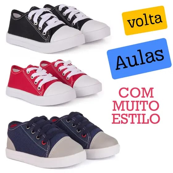 Tênis Infantil Menino Star Cano Baixo Boy Colorido da Moda Casual Escolar Confortável dia a dia