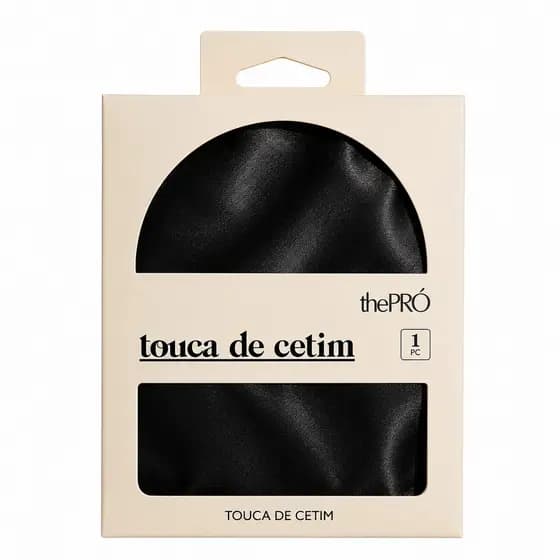 Touca de Cetim Preta - ThePró Beauty