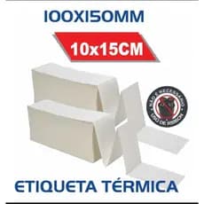 4000 Etiqueta 10x15 Para Impressora Térmica C/ Serrilha Resma Cor Branco