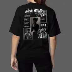 Camiseta Oversized Unissex Blusa De Algodão Rapper Juice WRLD