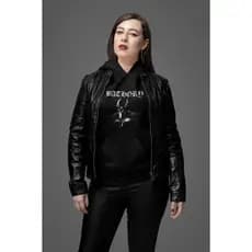 Blusa Moletom Canguru Unissex Inverno Authentic Bathory Cabra Pentagrama