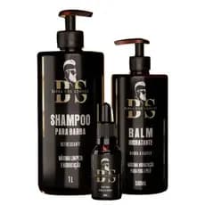 Kit Barba Barbudão Balm 500ML, Shampoo 1L Óleo Barba Dos Sonhos
