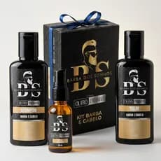 Kit Barba Outro Patamar Balm Shampoo Óleo Produtos Para Barbe Sem Frizz