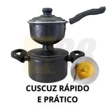 Cuscuzeiro Peito de Moça Nordestino em Alumínio Craqueado - Cuscuz Rápido e prático.