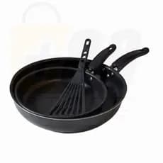 Kit 2 Frigideiras Antiaderente 18cm e 24cm + Espátula Leve e Resistente