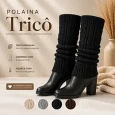 Polaina Meia Lã Fitness Academia Ginástica Feminino