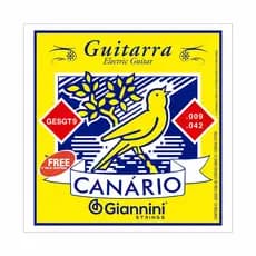 Encordoamento para Guitarra 6 cordas Giannini Canário GESGT9 (.009  .042)