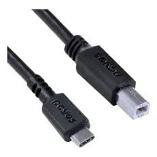 Cabo Para Impressora Usb Tipo C X Usb B 2.0 1 Metro - Pcyes Cor Preto Pucbp-1