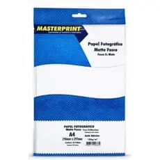 Papeis Fotografico Auto Adesivo Matte 108g A4 20 folhas Masterprint Cor Branco