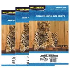 Papel Fotográfico Adesivo A4 Glossy 80g 60 Folhas Inkjet À Prova D´água