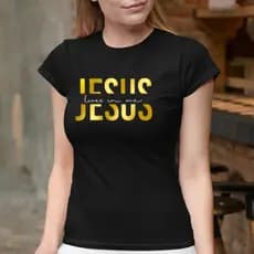 Camiseta Blusa Jesus Cristo Moda Evangélica Feminina Gospel 100% Algodão