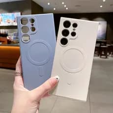 Líquido Silicone Sucção Magnética Carregamento Sem Fio Anti Queda E Antiderrapante Capa De Telefone Adequado Para Samsun