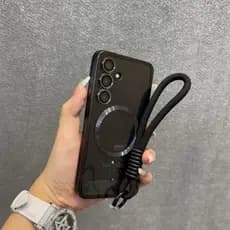 Capa Magnética Fosca Para Samsung Galaxy S26 S25 S24 S23 Plus Ultra FE 5G TPU À Prova De Choque Galvanoplastia Design Pr