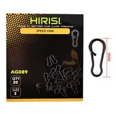 Clips de Engate Rápido para Pesca, Conectores Rápidos, Giradores de Pesca, Acessórios de Pesca para Carpa, Pacote com 20