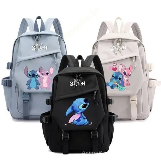 Disney Lilo Stitch Mochila Estudante Adolescente Book Bags Mulheres Mochila Kawaii Viagem Mochila para Menino Menina Escola Mochila Escolar ZADF