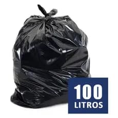 Saco de Lixo Extra Forte e Ultra Resistente | capacidade 100 Litros | Pacote com 25 Unidades