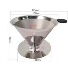 Coador De Café Inox Com Suporte Filtro De Cafe Reutilizavel Cuador Reutilizável Cozinha