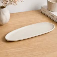 Bandeja de Cerâmica para Servir e Decorar: Petisqueira, Apoio para Xícaras e Pratos, Café da Manhã | Perfeita para Mesa