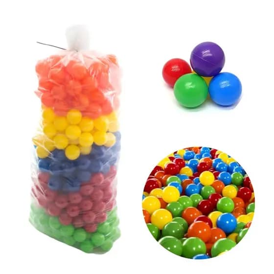 Kit C/ 100 76 Mm Bolinhas Para Piscina Coloridas - Pacote Com 100 Bolas