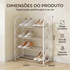 Sapateira Prateleira 4/5 Andares Organizadora Multiuso Sapatos Desmontável