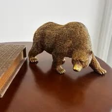 urso decorativo/urso resina/estatueta urso/escultura urso/decoração