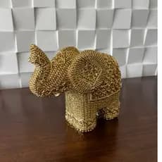 elefante resina/estatueta elefante/escultura elefante/elefante decorativo/elefante dourado